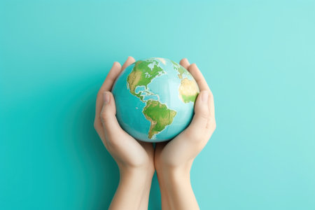 Only One Earth- World Environment day concept 3d design background.の素材