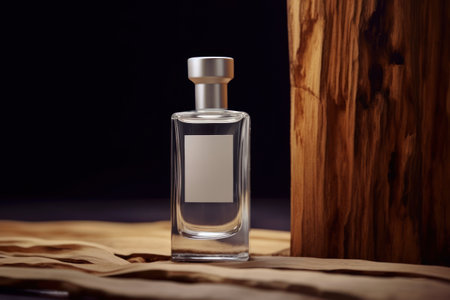 Realistic image of Blank Perfume Glass Bottle Mockup Designの素材