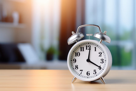 close up of calendar and alarm clock, alarm clock, Generative AIの素材
