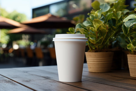 Paper coffee cup mock-up Generative AIの素材