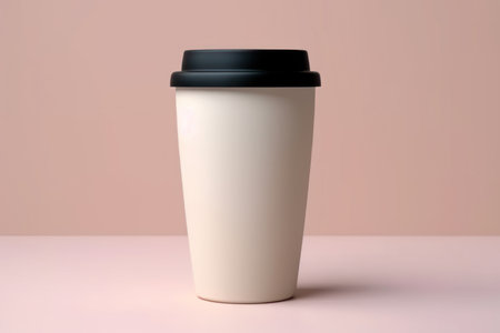 Mock up of Disposable Coffee Cups Tea Cups Paper cup Generative AI.の素材