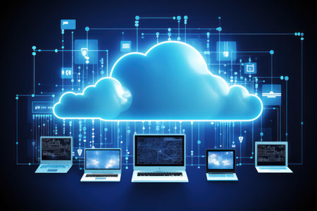 Cloud computing technology concept.の素材