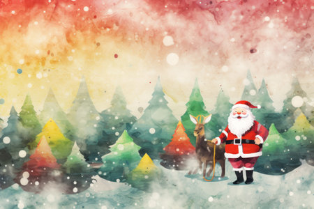 Merry Christmas artistic templates greeting card.の素材