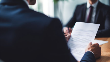 job interview, Recruitment, CV, Resume, contract and business employment concept, AI Generative.の素材