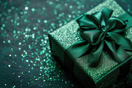 St. Patrick's Day celebration backgrounds, Green Clover, Green gift.の素材