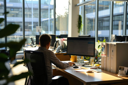 Business people working in office, Busy day in the office, Busy working day, office life.の素材