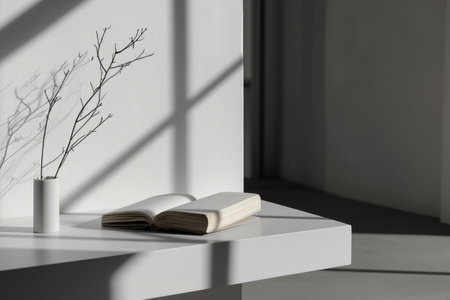 modern and minimal interior design. Living room, Book cover.の素材