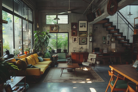 Design a home office, Interior design modern home office, Comfortable workplace.の素材