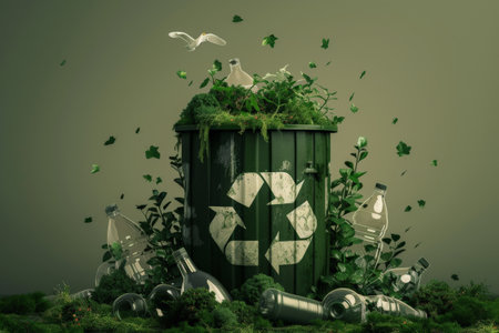 Recycle symbol background, Recycling symbol and Environmental recycle reduce reuse concept.の素材