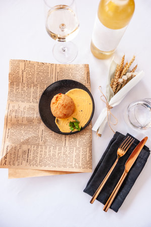 Bow de queujo cheese bun with truffle paste and cheddar cheeseの写真素材