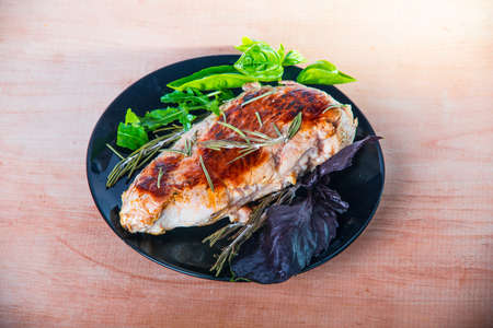 Cooked delicious grilled steak barbecueの写真素材