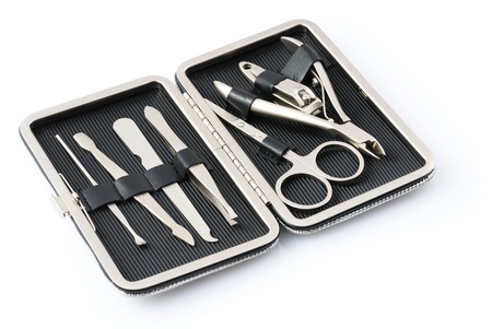 Tools for the manicure in the box の写真素材