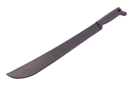 The black big knife isolated on a white background