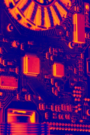 The electronic scheme in an ultrared spectrumの写真素材