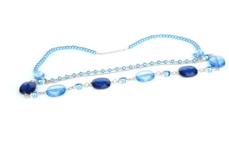 blue beads isolated                              の写真素材