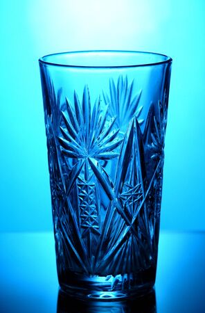 crystal water glassの写真素材