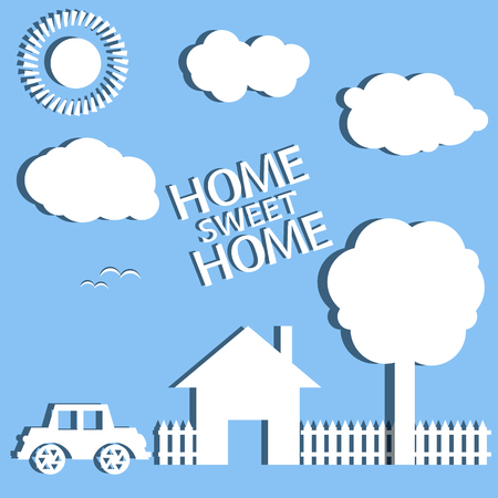 home abstract vector illustration eps 10のイラスト素材