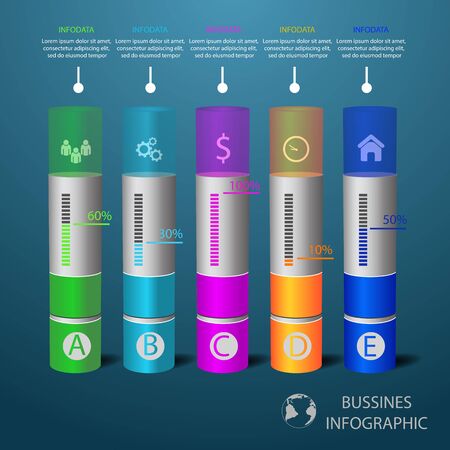 Infographic design template and marketing icons business concept web design eps10のイラスト素材