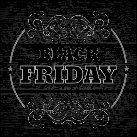 Black friday announcement on vector wooden background eps 10 vector illustrationのイラスト素材