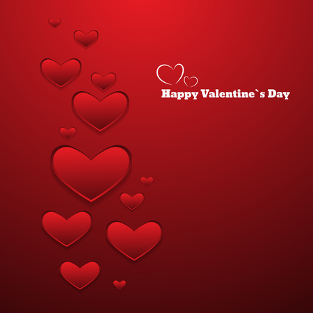 Design Template red Heart for Valentines Day Backgroundのイラスト素材