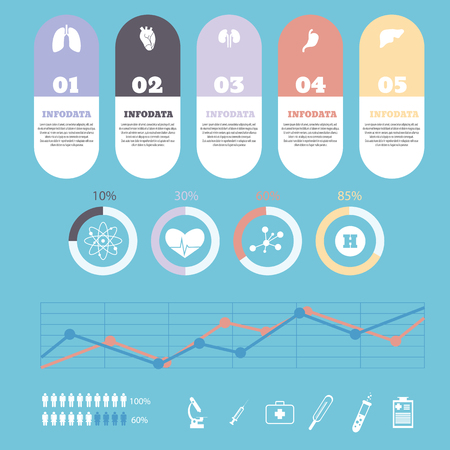 Healthcare And Medical Infographic With Pill Capsuleのイラスト素材