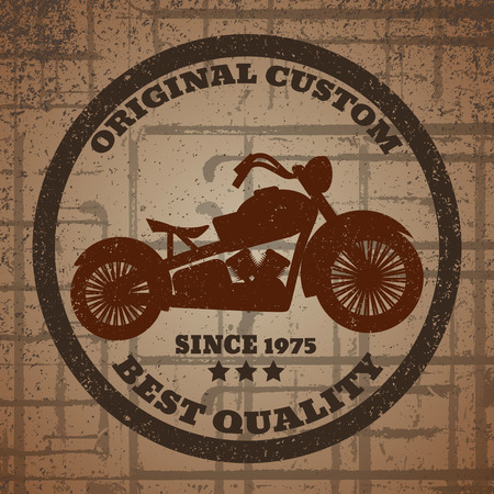 Vintage motorcycle design retro style vector eps 10のイラスト素材