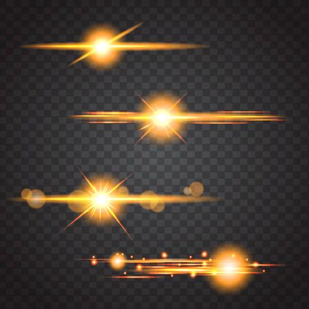 Element orange  light with lens effect eps 10 vector illustrationのイラスト素材