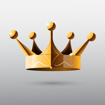 Isolated gold crown eps 10 vector illustrationのイラスト素材