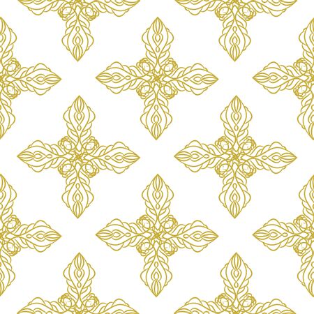 Vector seamless ornamental oriental pattern pattern eps 10のイラスト素材