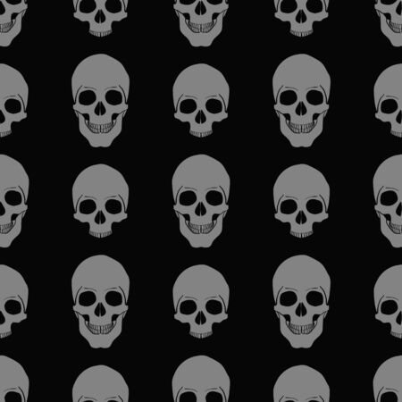 Vector texture pattern with skulls eps 10のイラスト素材