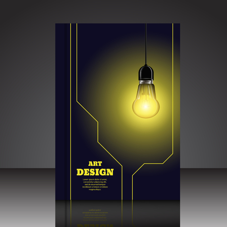 Abstract idea lamp composition brochure background A4 eps10 vector illustration 3のイラスト素材