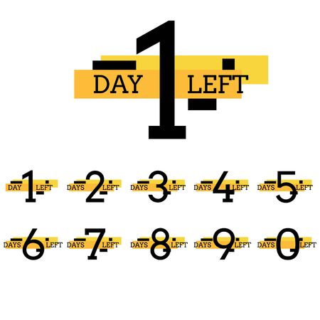 Days left number design for web project eps 10 vectorのイラスト素材
