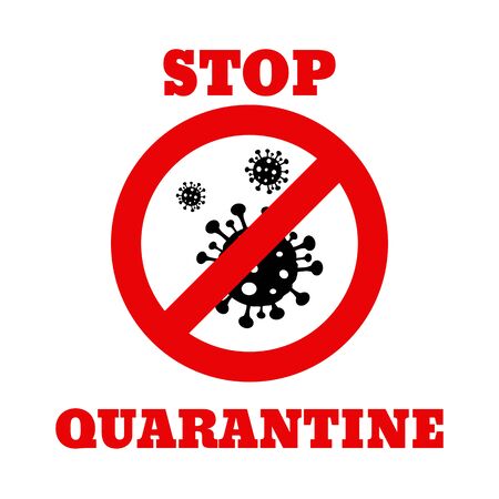 Danger stop  quarantine  sign virus bacteria icon design isolated on white background vector illustration eps 10のイラスト素材