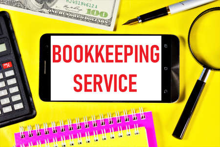 Accounting services-development of an organization's accounting policy and its implementation. Preparation of working documentation and its systematization.の写真素材