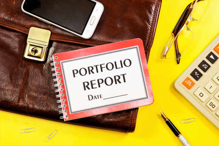 Portfolio report-a text label in the planning Notepad on the document portfolio. Correctness of the...
