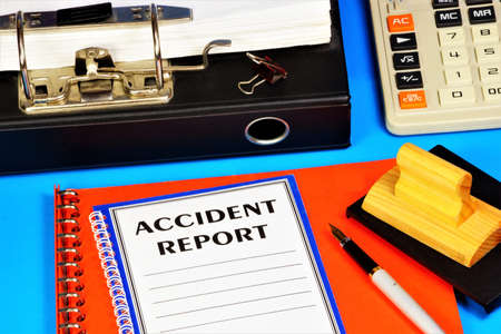 Accident report-a text label in the folder office of the Registrar. Research and evaluation of the...