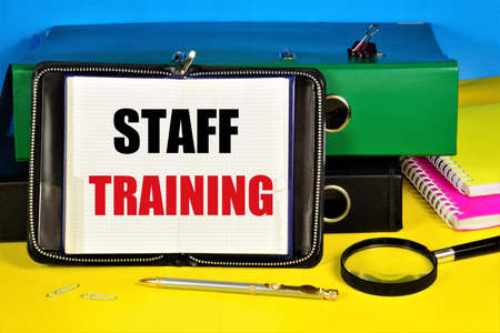 Staff training. A widget to display text in Notepad into the folder office of the Registrar. Improvement of labor skills and abilities.の写真素材