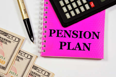Pension plan. Individual capital of old-age payments, financial allowance. The system of accumulation of funds by a working citizen.の写真素材