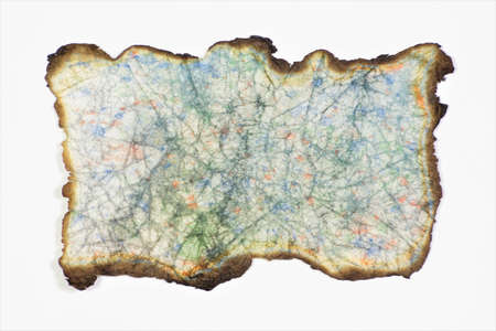 Ancient parchment with burnt edges. Canvas for writing, background for text, design and literary creativity.の写真素材