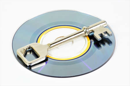 Key and HDD. The concept of ensuring reliable protection of access to information.の写真素材