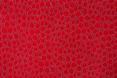 Red grunge background. Canvas of antique wallpaper with a pattern of circles. Abstract festive texture, applicable to design, creative approach, literary writing text and craft.の写真素材