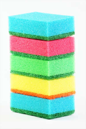 Sponges for washing dishes. A foam product for restoring cleanliness in the house and for aesthetics. Maintaining safe hygiene.の写真素材