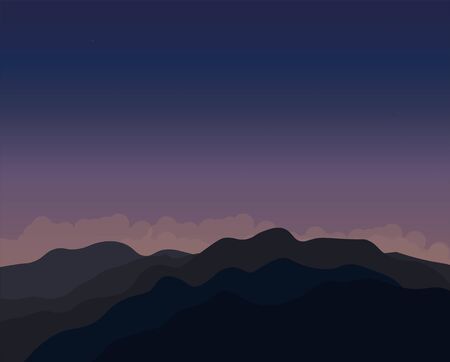 Mountains against the skyのイラスト素材