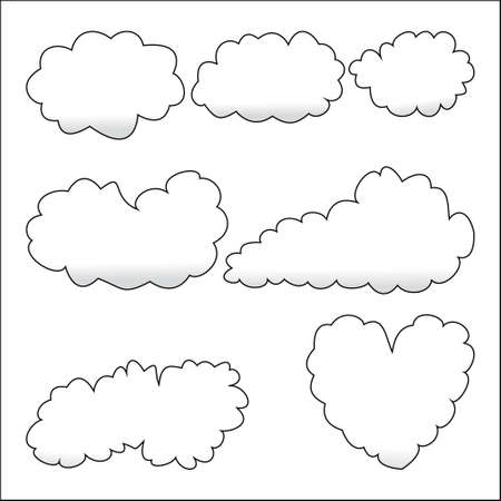 illustration, cloud, icon, sky, symbol, cloudscape, vector illustrationのイラスト素材