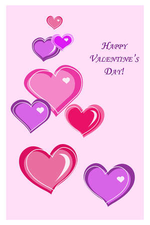 Valentine hearts background. Happry Valentine's day cardのイラスト素材