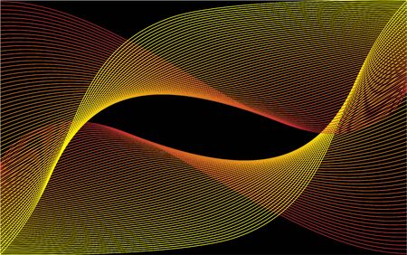 Blend background - many orange and yellow lines forming transitionsのイラスト素材