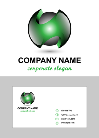 Visit card green for you companyのイラスト素材