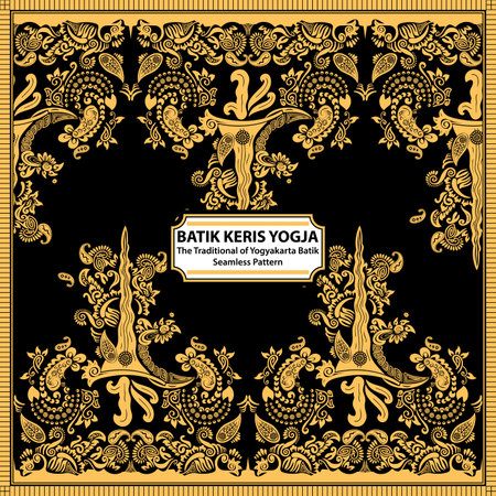 Batik Keris Yogja - The Traditional of Yogyakarta Batik Seamless Patternのイラスト素材