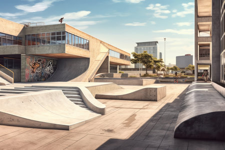 Modern architecture in Lisbon, Portugal. Architectural detail. 3D renderingの素材