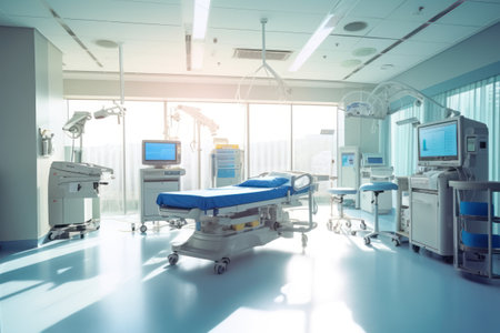 Interior of operating room in modern hospital. 3d rendering.の素材